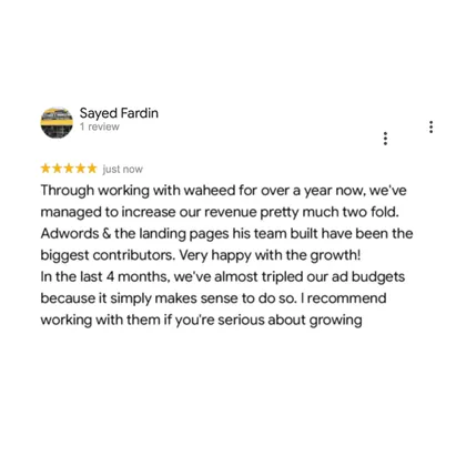 Google review preview