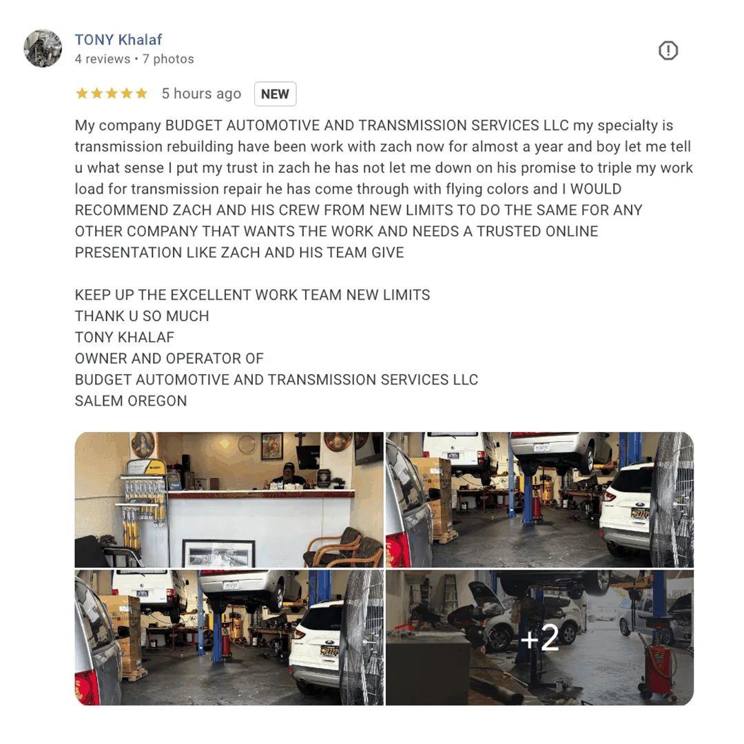 Tony Khalaf, Budget Automotive & Transmission, Salem OR - Google review