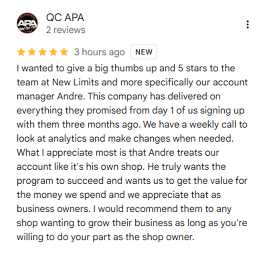 APA Total Car Care - Google review