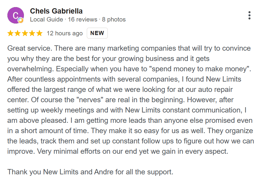 Chels Gabriella - Google review